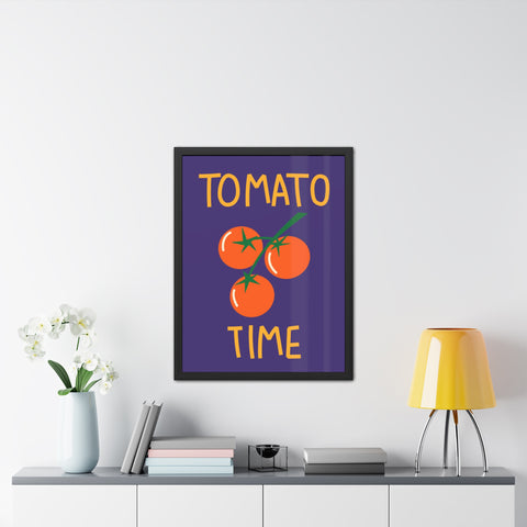 Tomato Time Framed Poster - Bright and Playful Kitchen Decor