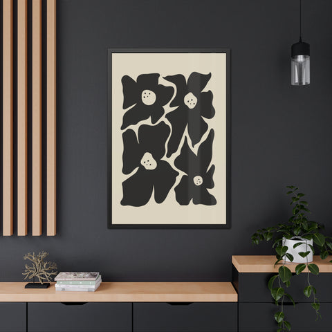 Boho Floral 1 - Framed Poster - Modern Wall Art for Home Decor