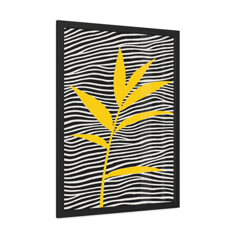 Cristobal 1 - Modern Leaf Framed Poster for Home Decor