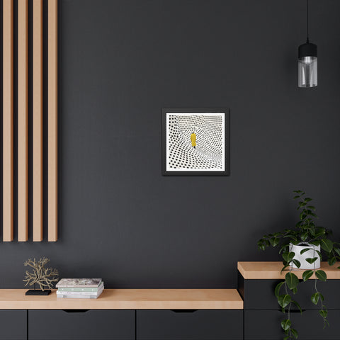 Dotted 2 - Modern Framed Poster - Yellow Coat & Polka Dot Design