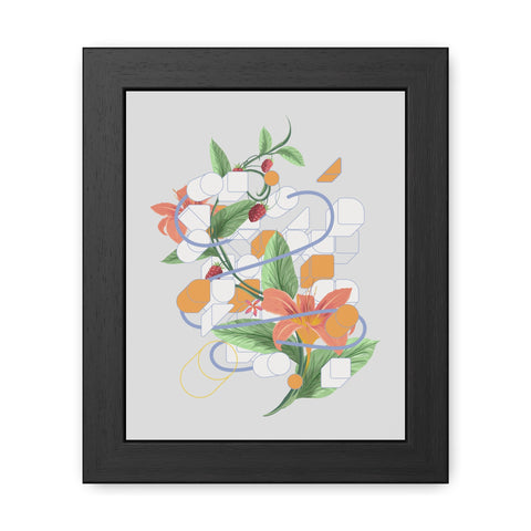 Lavish 3 - Floral Abstract Framed Poster - Modern Art for Home Decor