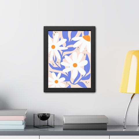 Marinda 10 - Floral Framed Poster – Cheerful Daisy Wall Art for Home Décor
