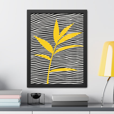 Cristobal 1 - Modern Leaf Framed Poster for Home Decor