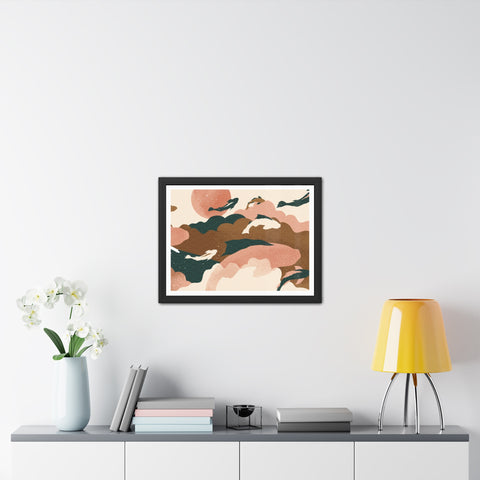 Koi Wind 2 - Artistic Framed Posters: Serene Dolphin & Sunset Wall Decor