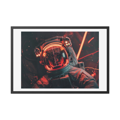 Kev - Cosmic Astronaut Framed Poster - Sci-Fi Wall Art for Space Enthusiasts