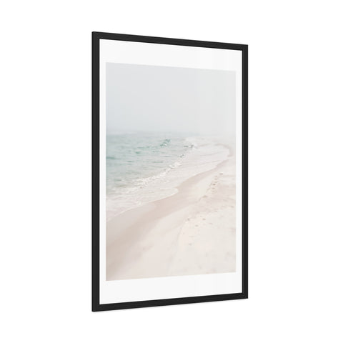 Silent Beach - Serene Coastal Framed Poster | Beach Wall Art Decor for Home & Office