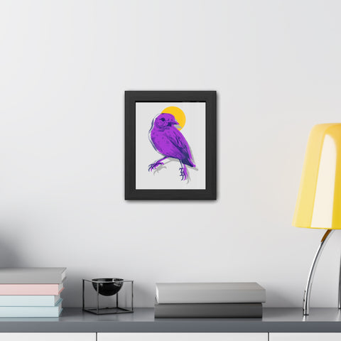 Wings 3 - Purple Bird Framed Poster - Modern Home Décor