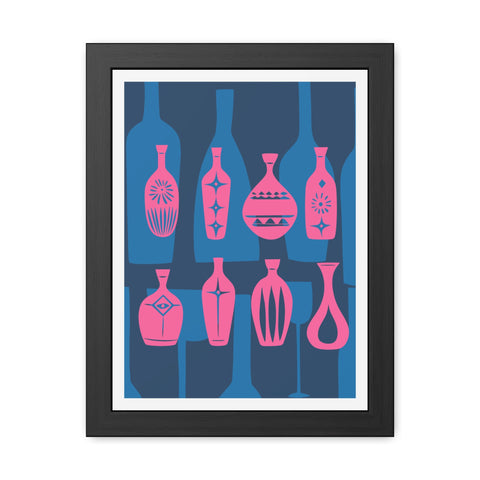 Wine Country 4 - Vibrant Bottles Framed Poster - Modern Art Home Decor