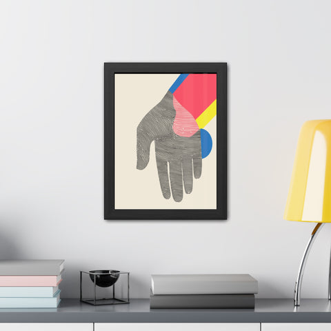 Cristobal 3 - Modern Art Framed Poster - Abstract Hand Design for Stylish Home Décor