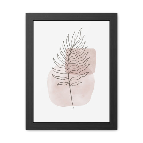 Fall 1 - Minimalist Fern Art Framed Poster - Modern Wall Decor for Home & Office