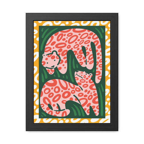 Amazon 2 - Stylish Framed Poster – Vibrant Jungle Theme with Leopard Design