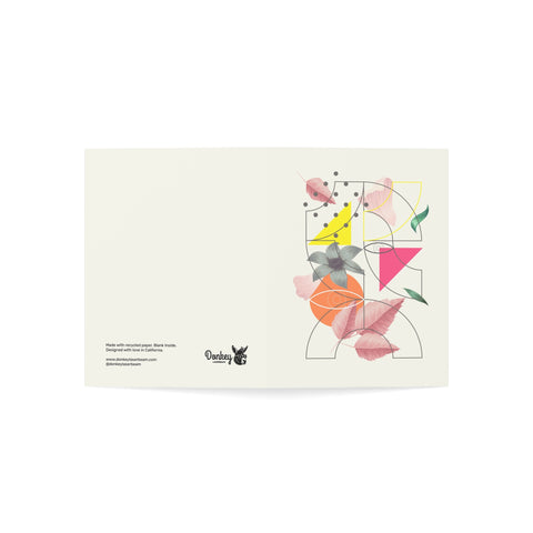 Abstract Floral Geometric Greeting Card — Abstract / Floral Greeting Card - Illustrated, Beautiful, any occasion