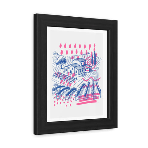 Wine Country 3 - Vibrant Vineyard Framed Poster - Modern Art Decor for Wine Lovers