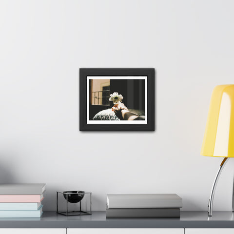Hold Me - Elegant Framed Flower Art Poster - Serenity and Warmth for Home Decor