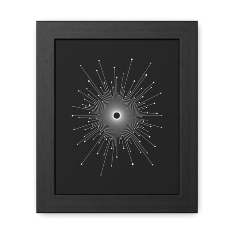Universalis 3 - Modern Geometric Framed Poster - Minimalist Black and White Wall Art