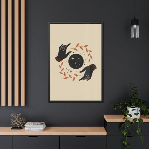 Witchcraft - Celestial Hands Framed Poster – Bohemian Wall Art for Home Decor
