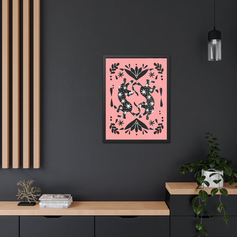 Mirror 1 - Whimsical Framed Poster - Starry Cat Design for Home Décor