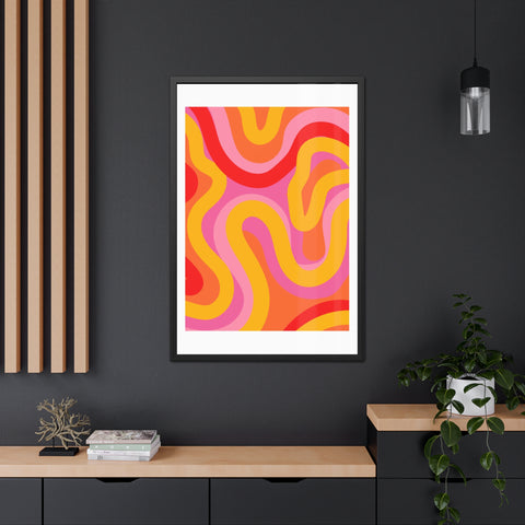 Natural Formation 5 - Vibrant Abstract Framed Poster - Funky Wall Art for Home Decor