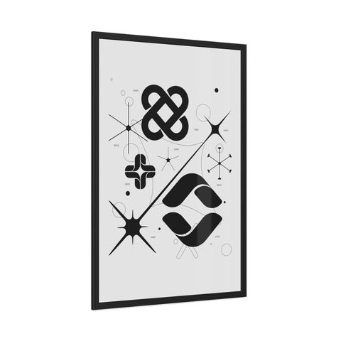 Gridlock 2 - Modern Abstract Framed Posters - Minimalist Wall Art for Home Decor