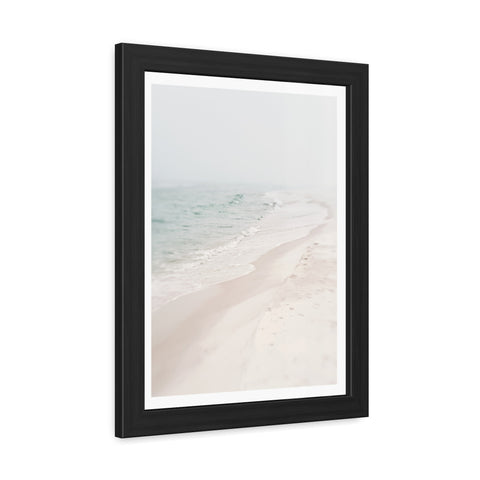 Silent Beach - Serene Coastal Framed Poster | Beach Wall Art Decor for Home & Office