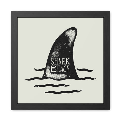 Shark Beach Framed Poster - Wall Art for Beach Lovers