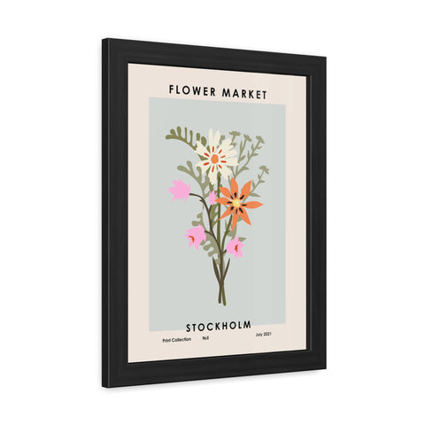 Flower Market - Stockholm - Botanical Framed Poster - Flower Market Stockholm Art Print