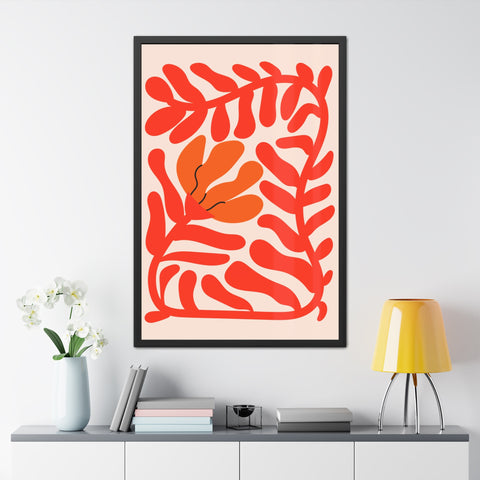 Marinda 9 - Vibrant Floral Framed Poster | Modern Home Decor | Abstract Art for Living Room
