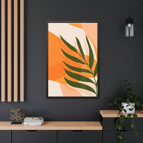 Agora 4 - Tropical Leaf Framed Poster | Modern Wall Art for Home Decor