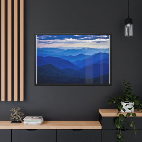 Bluescape - Serene Mountain Landscape Framed Poster – Perfect Wall Art for Nature Lovers