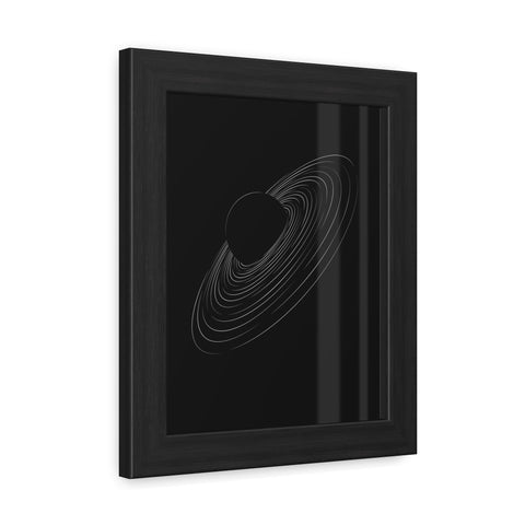 Universalis 1 - Minimalist Saturn Framed Poster - Modern Wall Art for Space Lovers