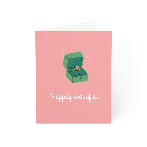 "Happily Ever After" Wedding Proposal Greeting Card — Wedding / Engagement Greeting Card - Illustrated, Funny, Snarky, Modern