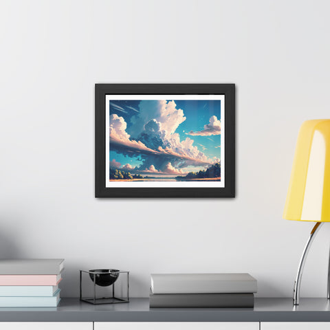 Cloudscape - Serene Landscape Framed Poster - Ideal for Home Decor & Gifting