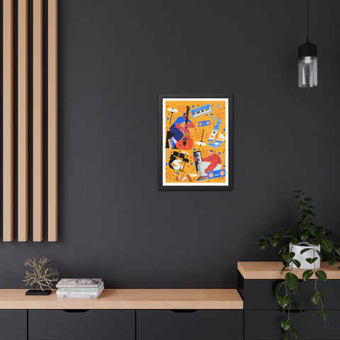 Musicana 4 - Vibrant Music-Themed Framed Posters - Perfect for Home Decor & Gift