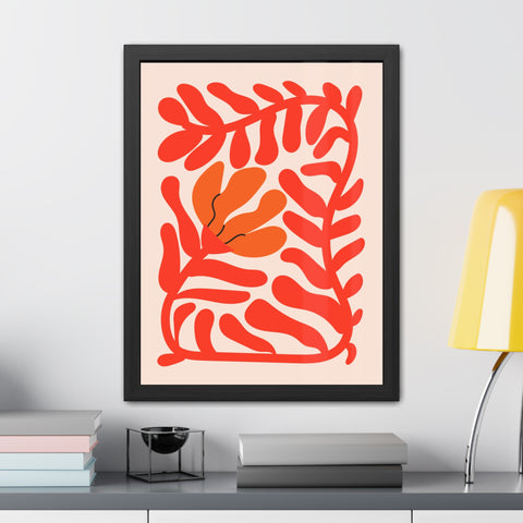 Marinda 9 - Vibrant Floral Framed Poster | Modern Home Decor | Abstract Art for Living Room