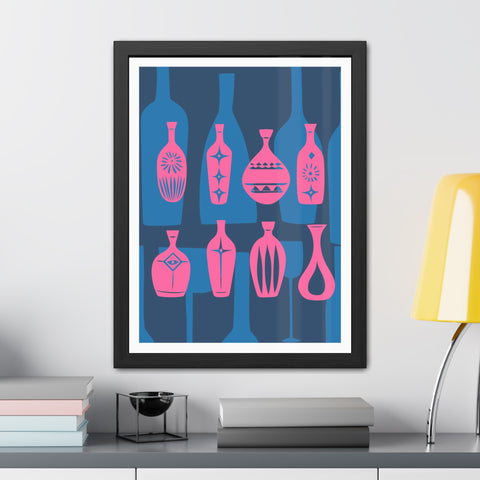 Wine Country 4 - Vibrant Bottles Framed Poster - Modern Art Home Decor