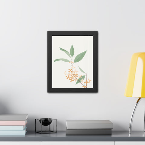 Botanical Gradual 2 - Framed Poster - Elegant Floral Wall Art