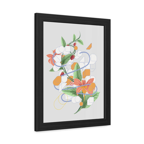 Lavish 3 - Floral Abstract Framed Poster - Modern Art for Home Decor