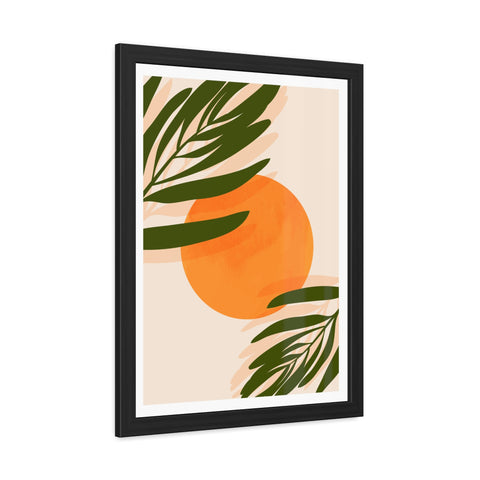 Agora 1 - Tropical Sunset Framed Poster - Modern Wall Art for Home Decor