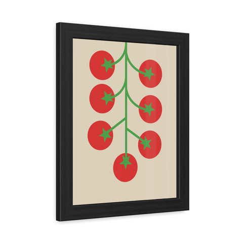 Tomato Vine Framed Poster - Minimalist Wall Art for Kitchen Decor