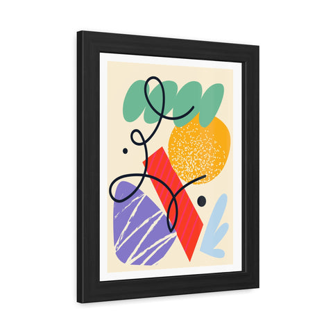 Kurian 3 - Abstract Geometric Framed Poster - Modern Wall Art for Home Décor