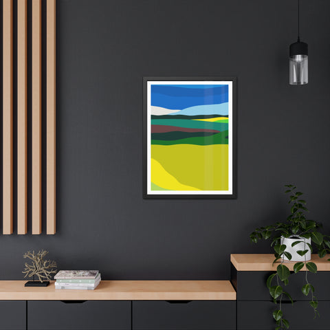 Scapes 4 - Abstract Landscape Framed Poster - Vibrant Nature Art for Home Decor
