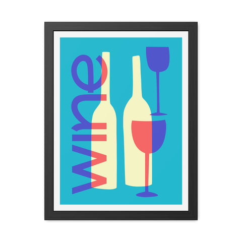 Wine Country 7 - Modern Wine Framed Poster - Colorful Wall Art for Wine Lovers