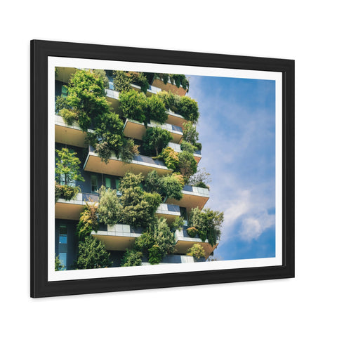 Green Urban - Eco-Friendly Framed Poster - Urban Oasis Greenery Wall Art