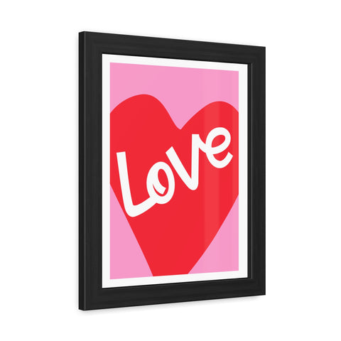 Lovin' - Love Heart Wall Art - Framed Poster, Romantic Decor for Home & Special Occasions