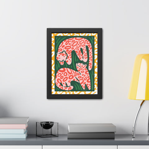 Amazon 2 - Stylish Framed Poster – Vibrant Jungle Theme with Leopard Design