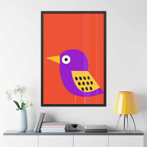 Childrana 6 - Colorful Bird Framed Poster - Vibrant Wall Art for Kids' Rooms