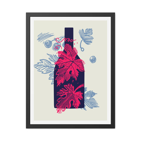 Wine Country 8 - Elegant Framed Poster with Wine Motif - Perfect for Home Decor and Wine Lovers