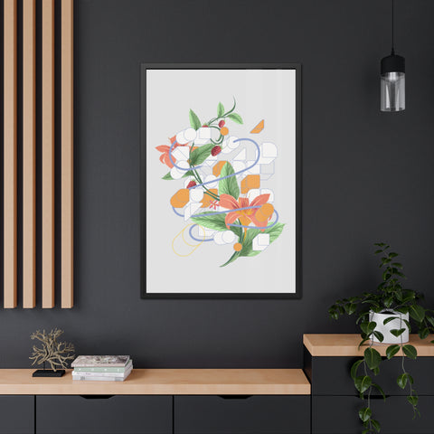 Lavish 3 - Floral Abstract Framed Poster - Modern Art for Home Decor