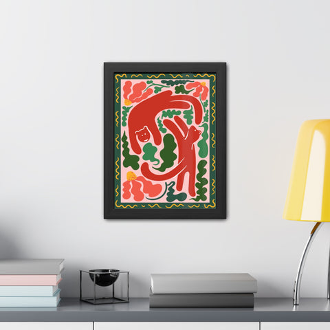 Amazon 4 - Whimsical Bear Framed Poster - Vibrant Animal Art for Nature Lovers