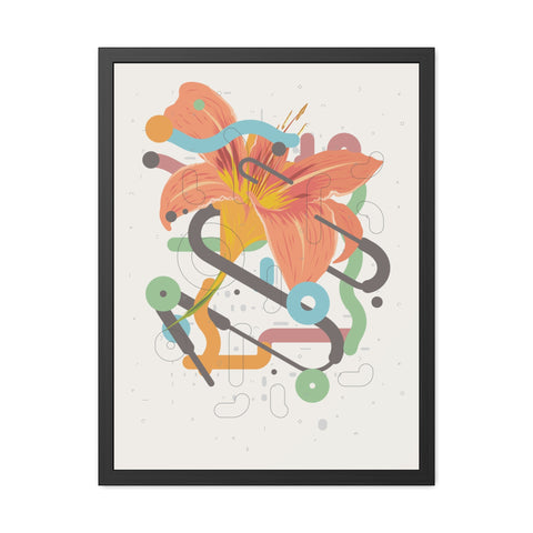 Lavish 4 - Vibrant Floral Art Framed Poster - Modern Home Decor